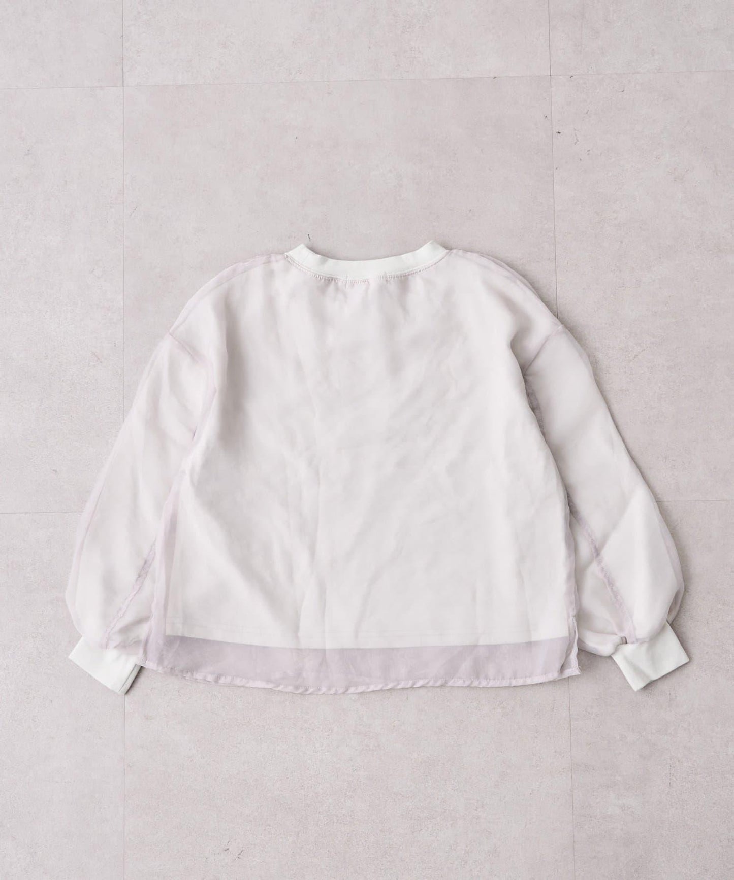 【KIDS】刺繡歐根紗疊層長袖T恤