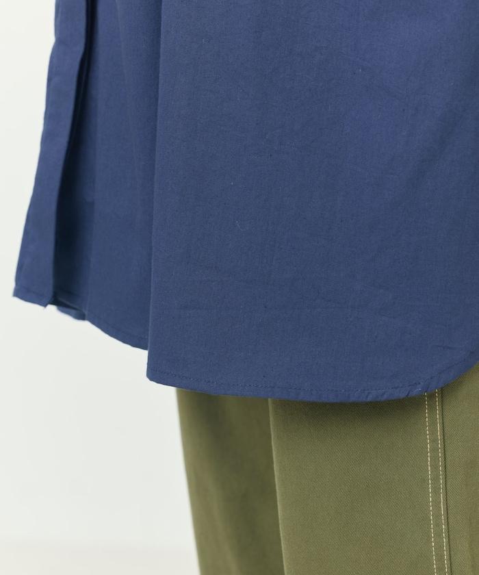 印度棉斜紋褶皺泡泡袖襯衫