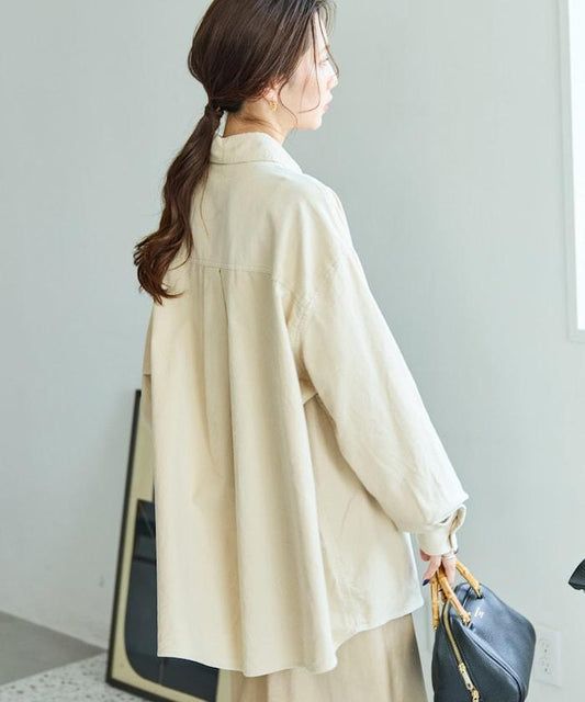 燈芯絨寬鬆襯衫