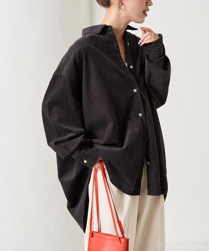 燈芯絨寬鬆襯衫