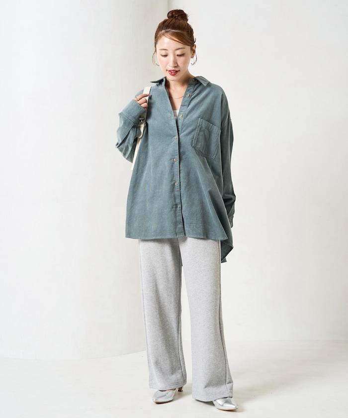 燈芯絨寬鬆襯衫