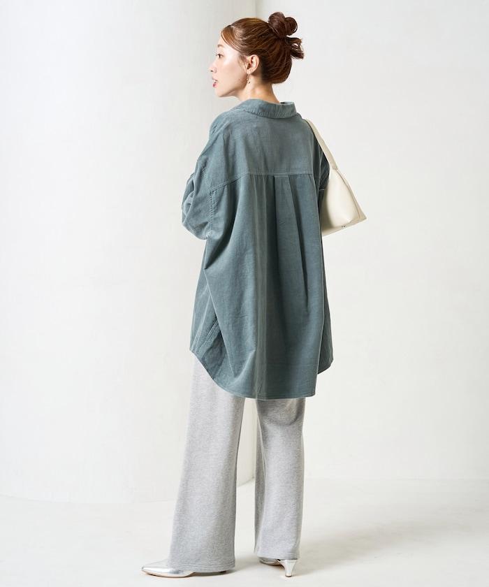 燈芯絨寬鬆襯衫