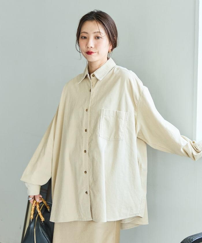 燈芯絨寬鬆襯衫