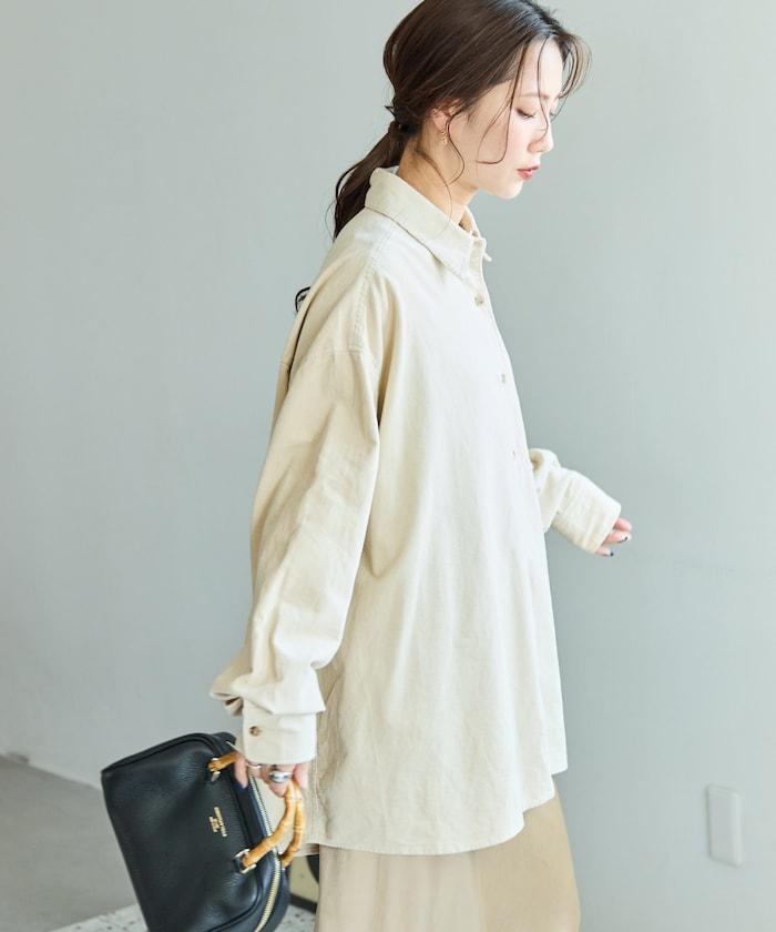 燈芯絨寬鬆襯衫