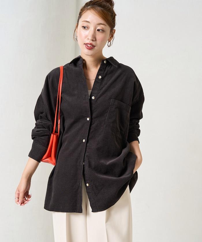 燈芯絨寬鬆襯衫