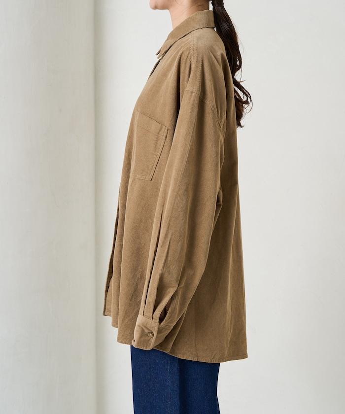 燈芯絨寬鬆襯衫