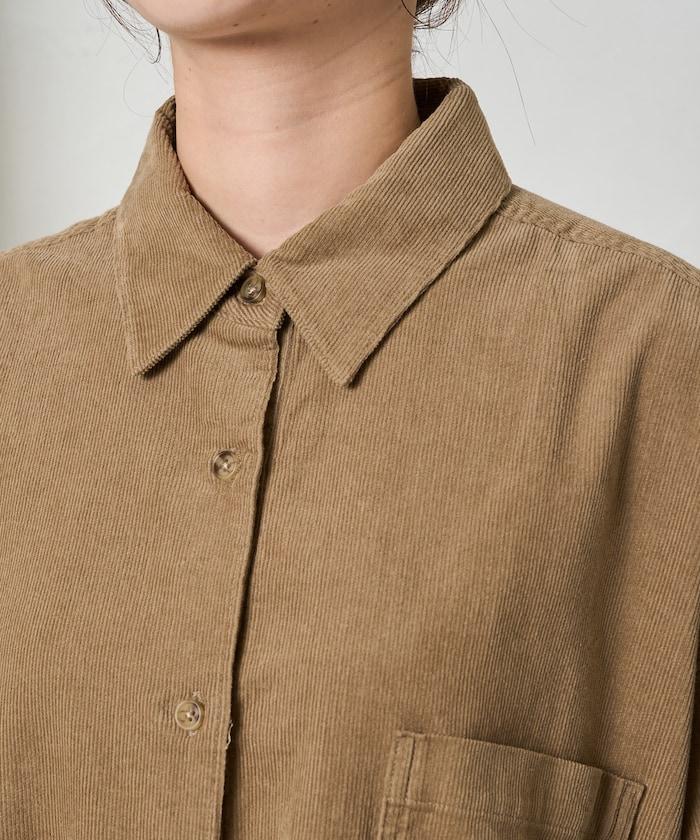 燈芯絨寬鬆襯衫