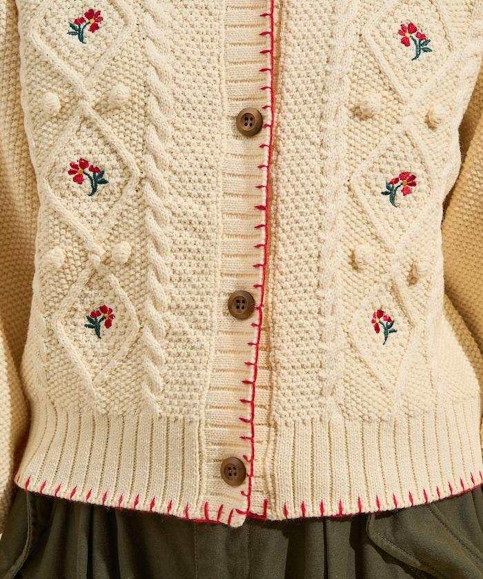 花卉刺繡開衫