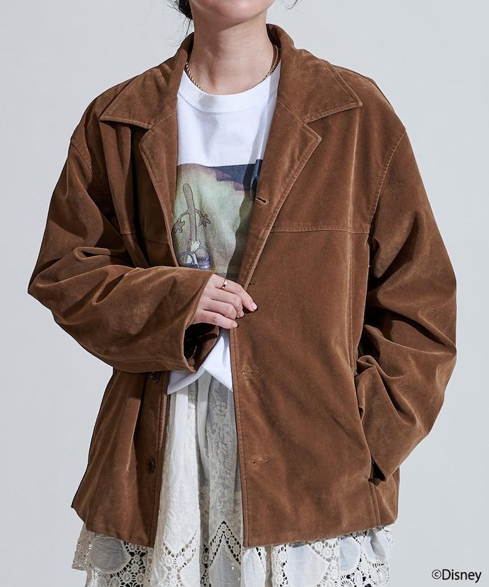 仿麂皮質感夾克