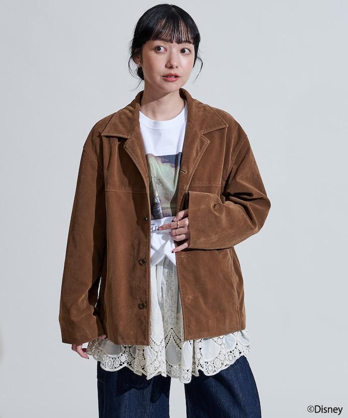 仿麂皮質感夾克