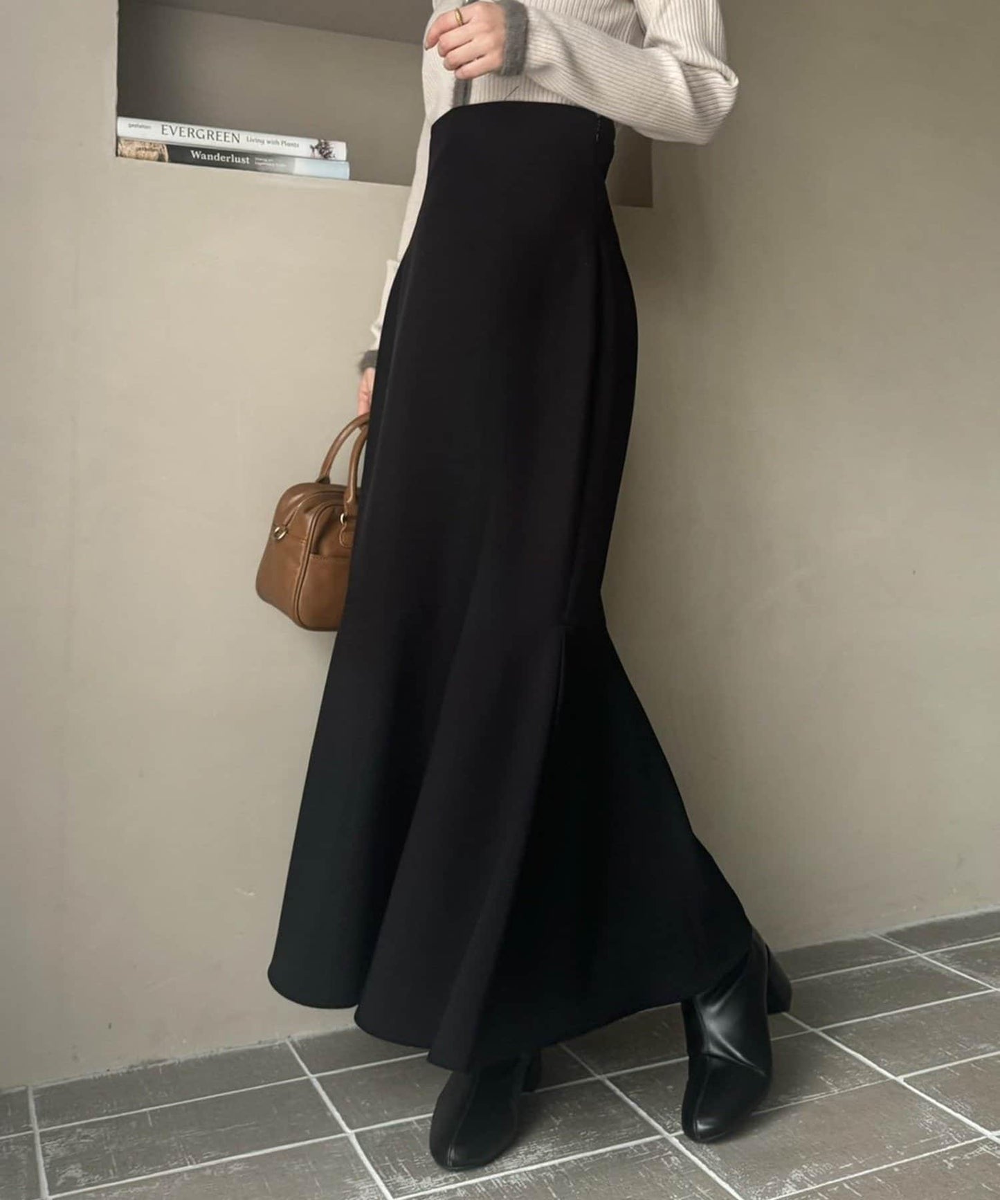 /【減肥5公斤視覺效果】後拉鍊美人魚裙