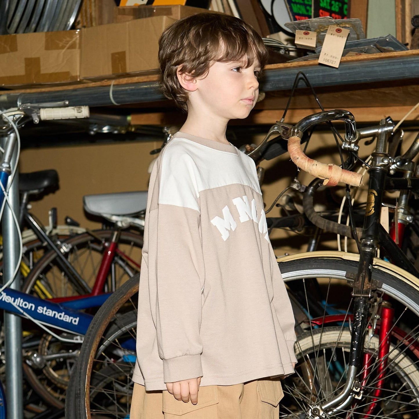 【MNCM】【舒適天竺棉】拼色寬鬆T恤