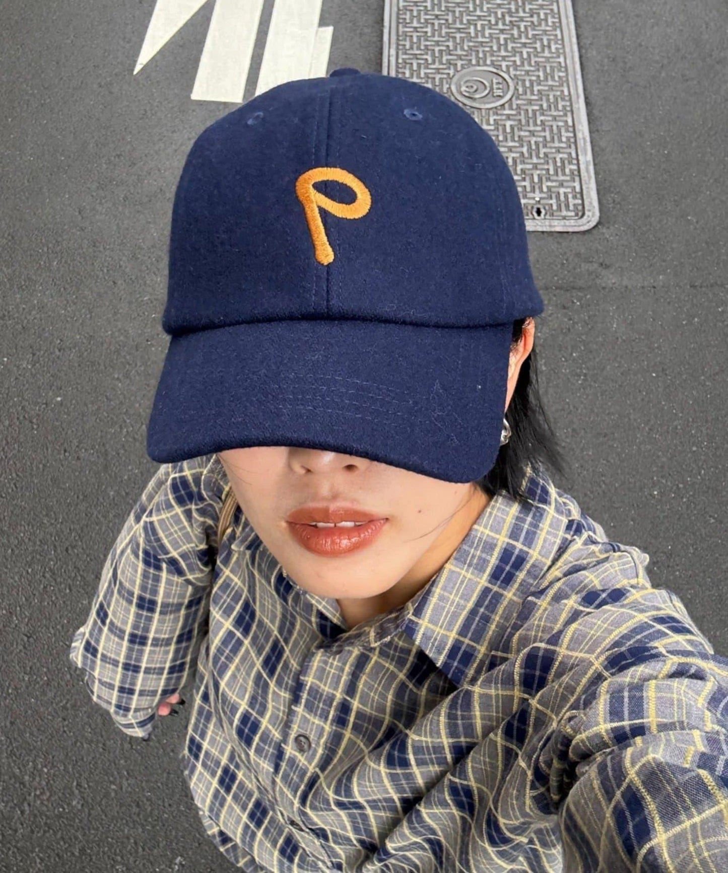 【UNISEX】毛呢棒球帽