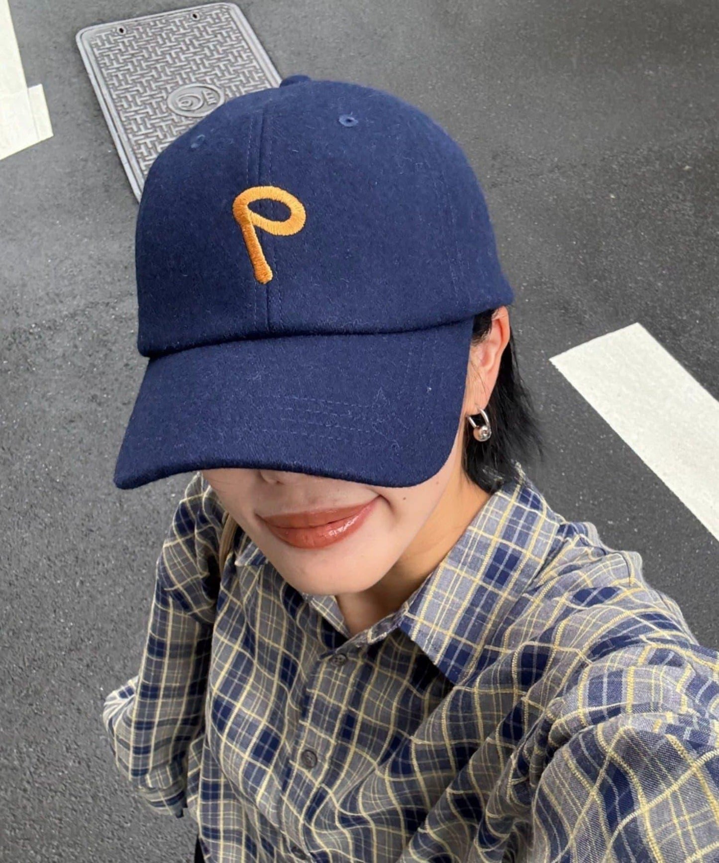 【UNISEX】毛呢棒球帽