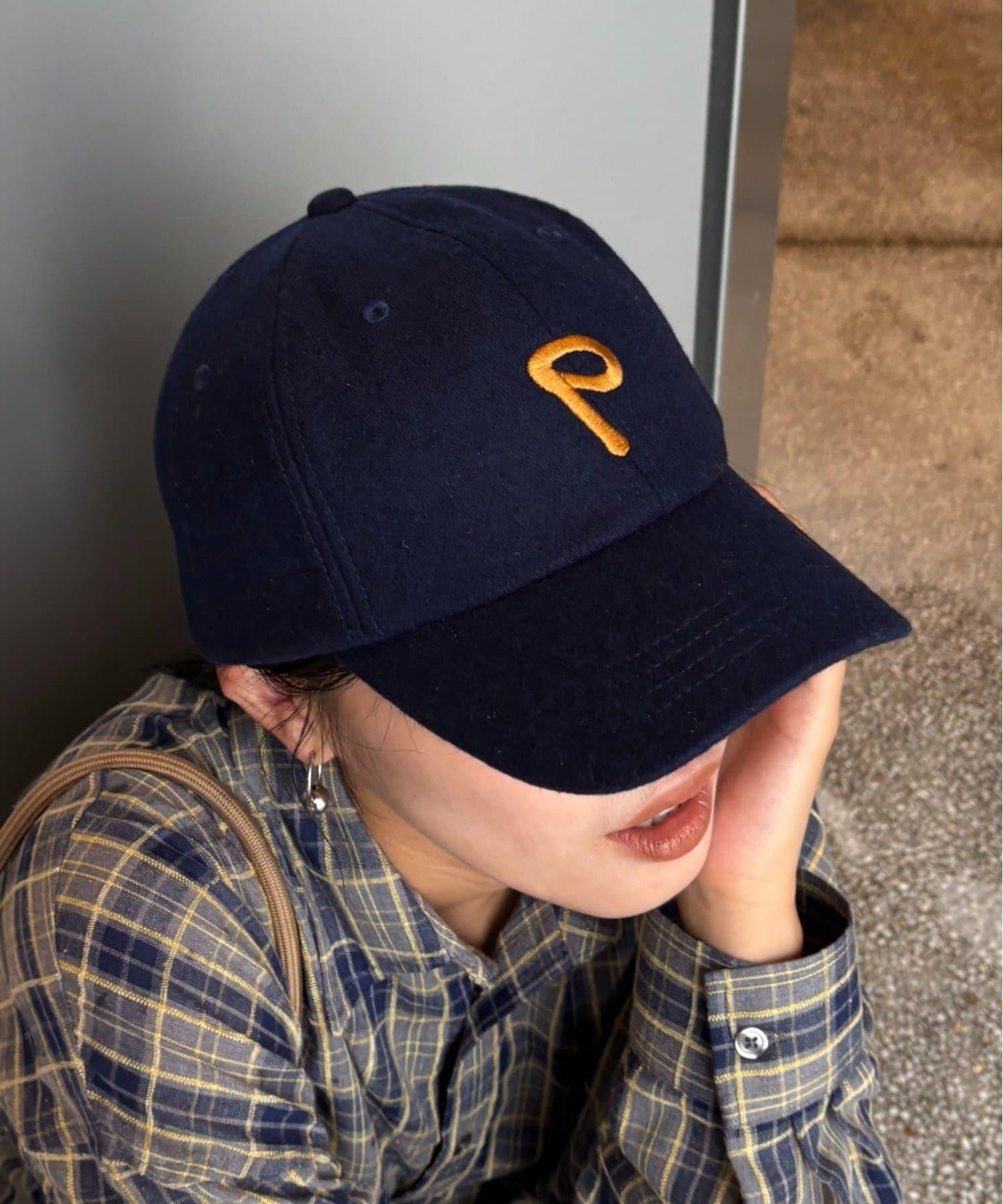 【UNISEX】毛呢棒球帽