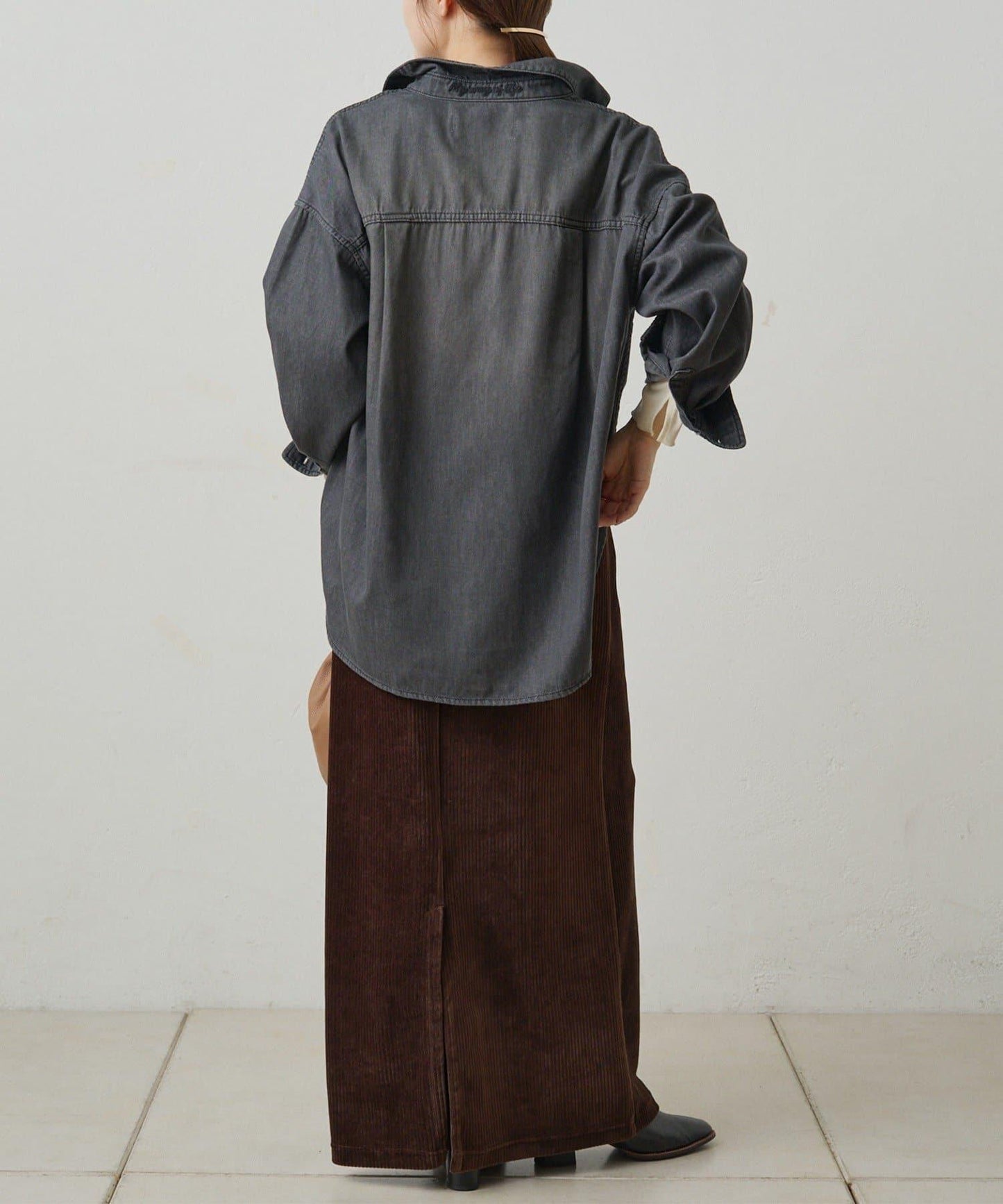 雙口袋牛仔襯衫