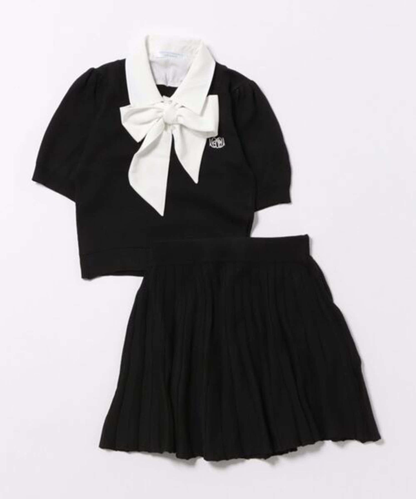 【RMAF】蝴蝶結拼接針織套裝