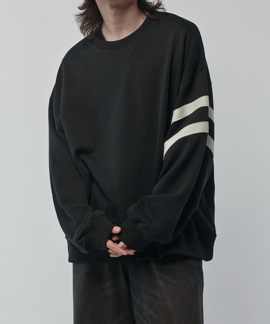 【Neucon/ニューコン】雙線條袖口寬鬆衛衣套頭衫