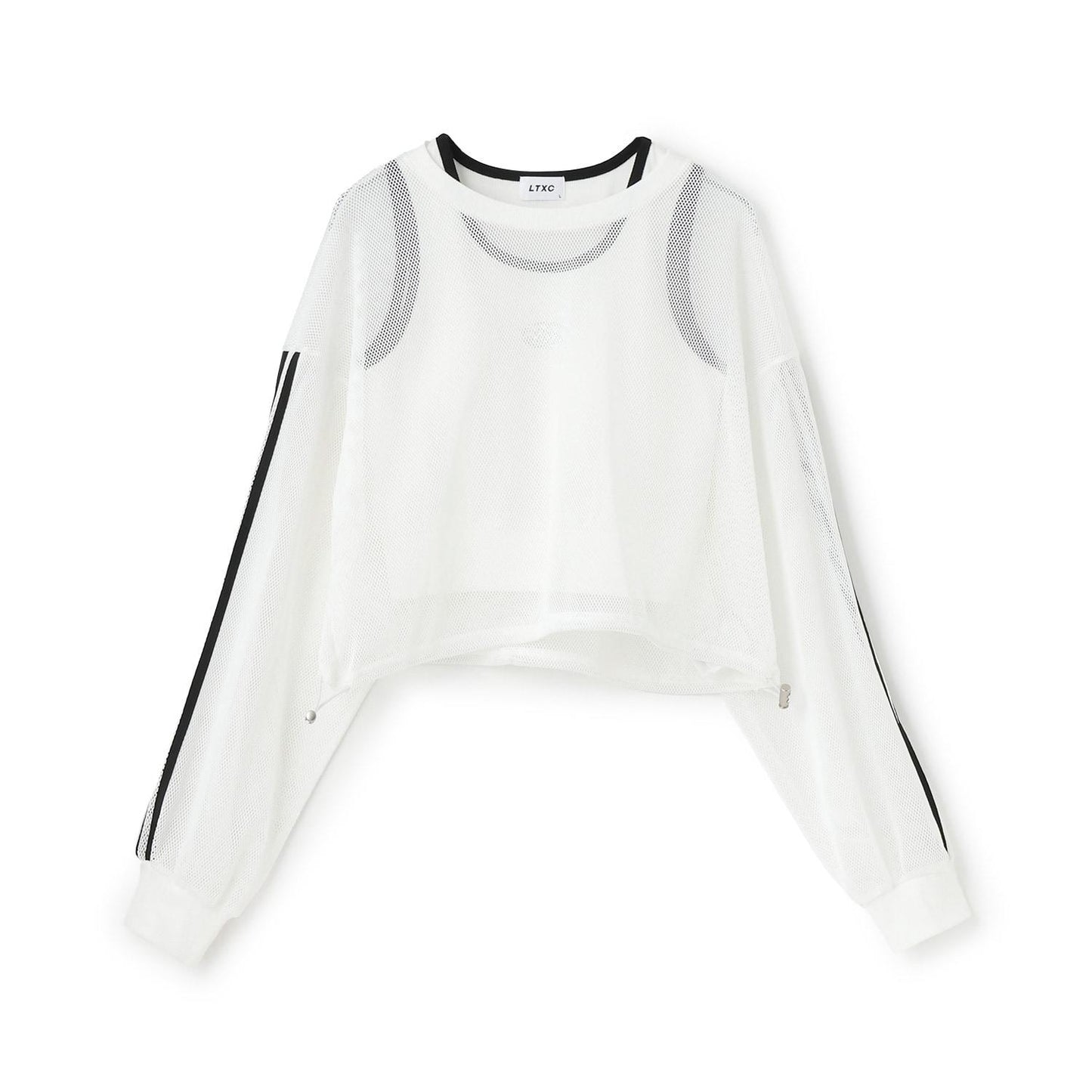 【LTXC】帶內搭網紗T恤