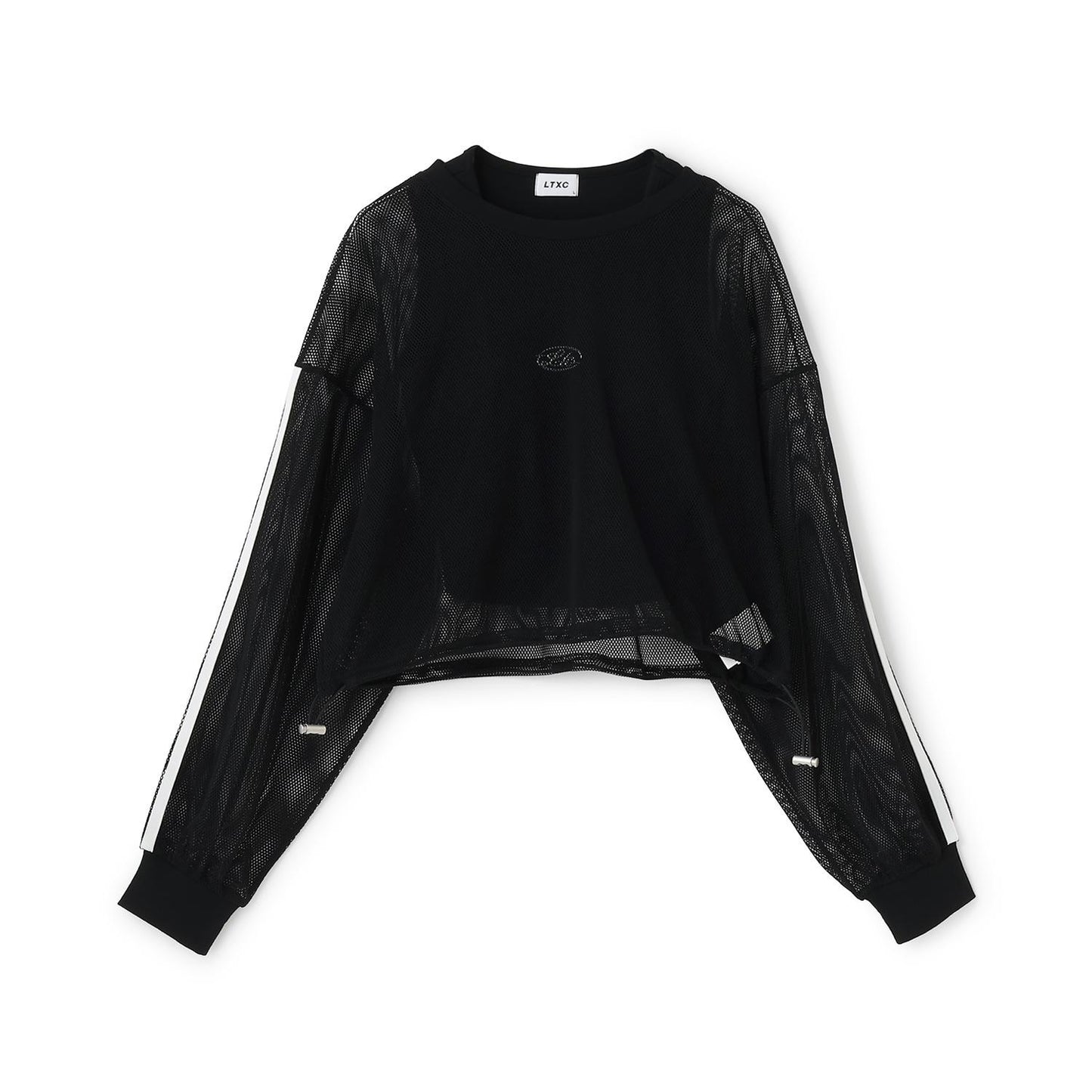 【LTXC】帶內搭網紗T恤