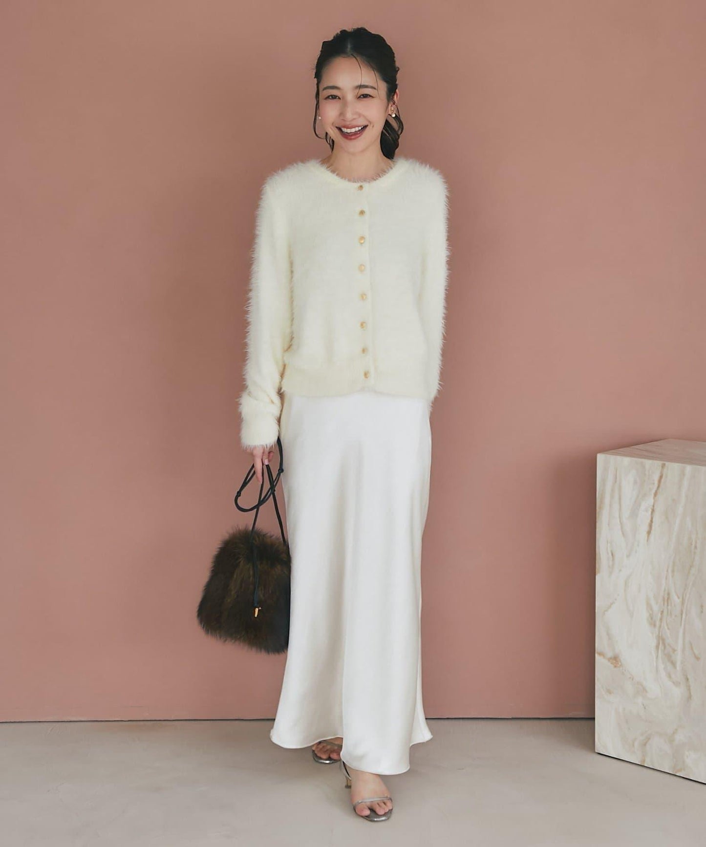 【4尺碼可選】緞面長款修身半身裙