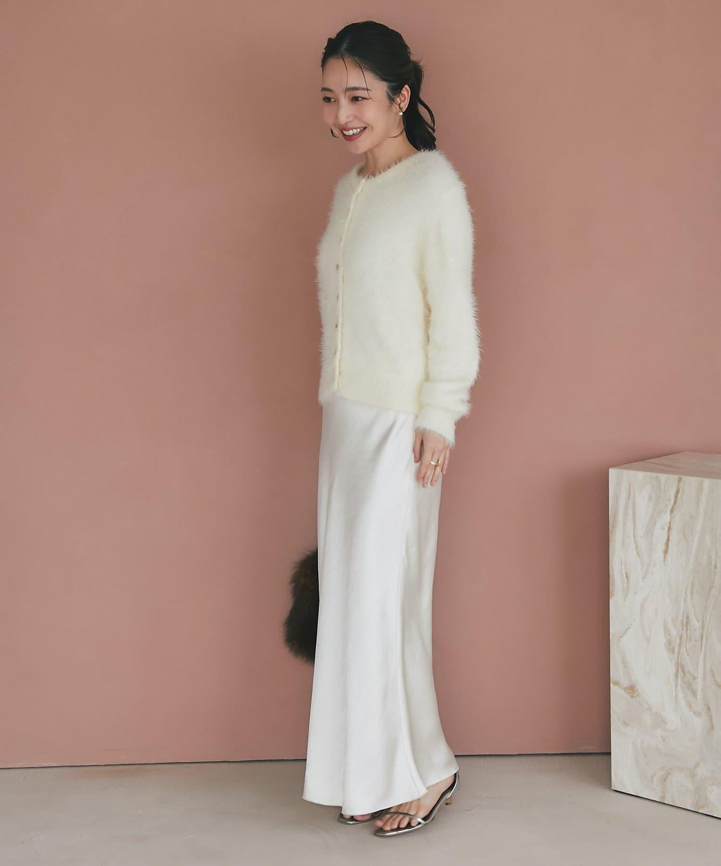 【4尺碼可選】緞面長款修身半身裙