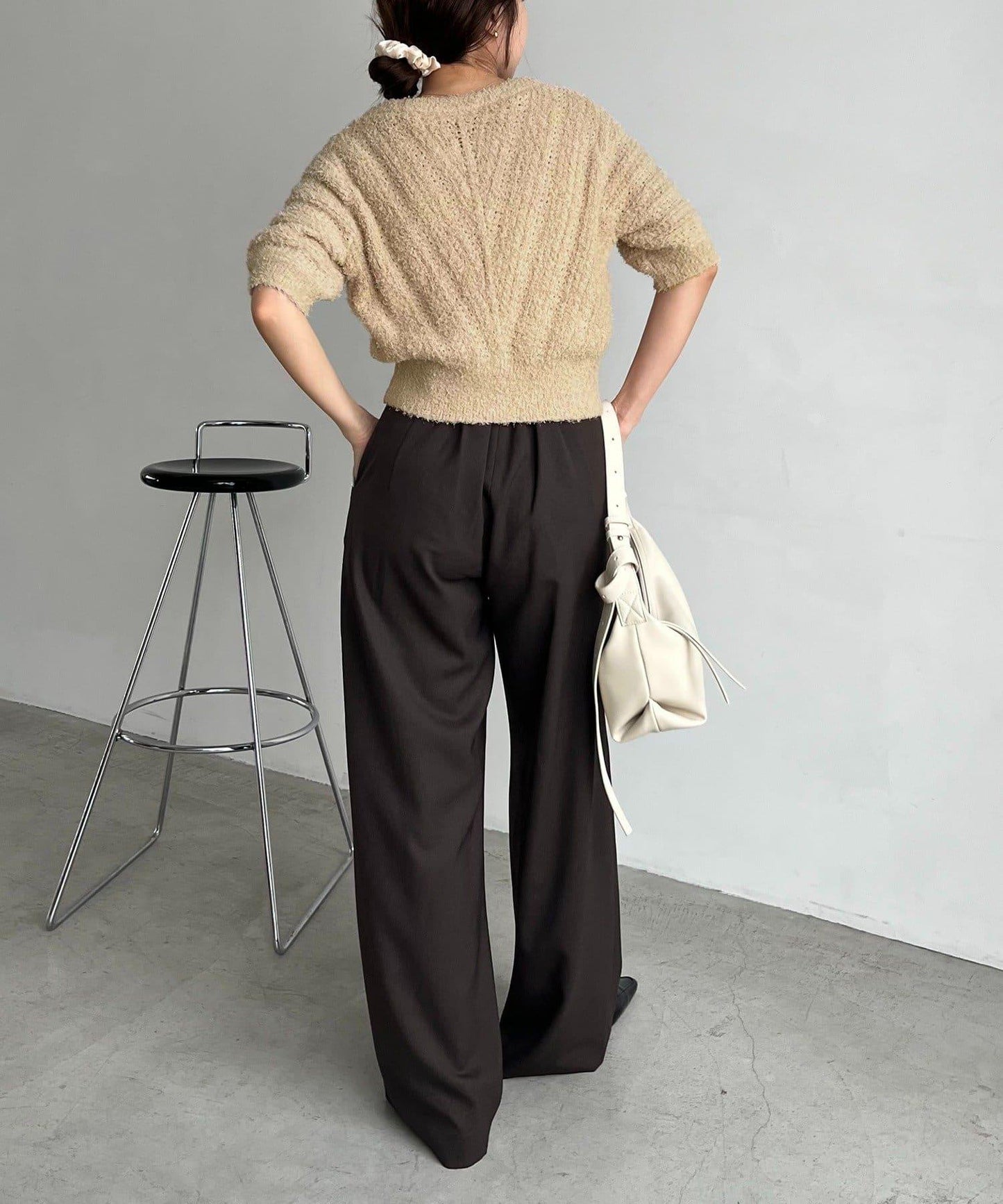 迷你羽毛短袖開衫