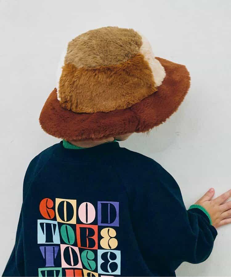 多色仿皮草漁夫帽