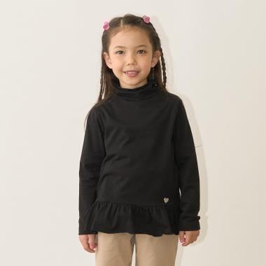 荷葉邊下襬褶皺高領衫