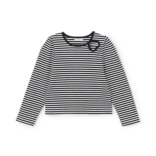 拼色愛心羅紋上衣