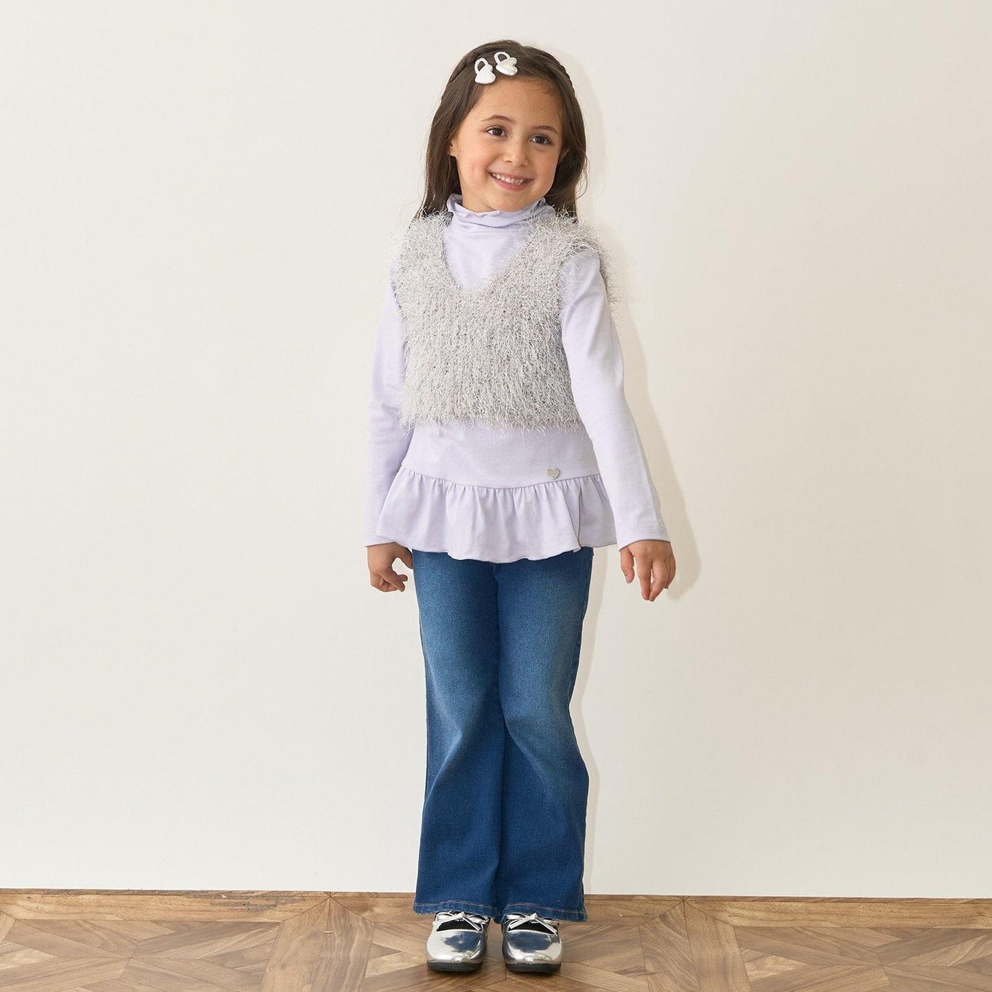 荷葉邊下襬褶皺高領衫