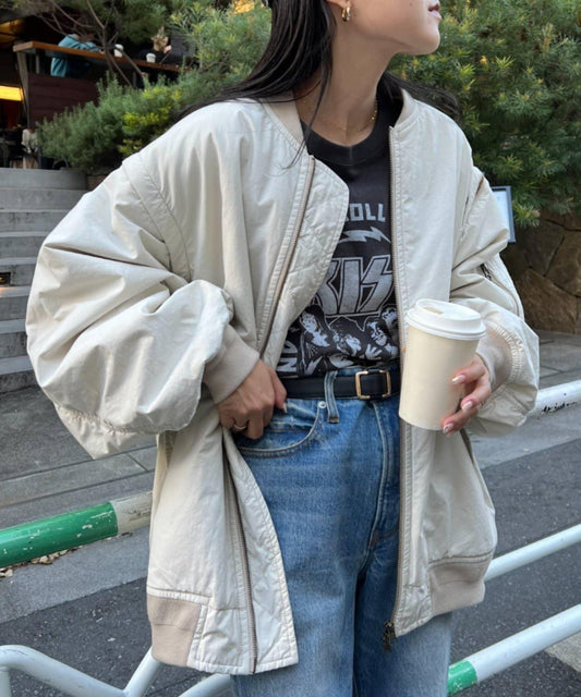 【男女同款】2WAY寬鬆袖MA-1夾克