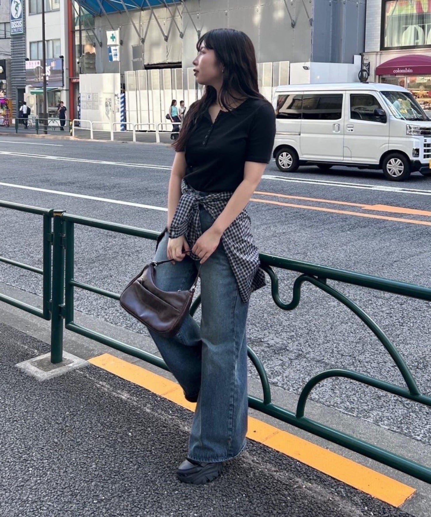 【PIKO企畫 / 腰部可調節】雙排扣喇叭牛仔褲