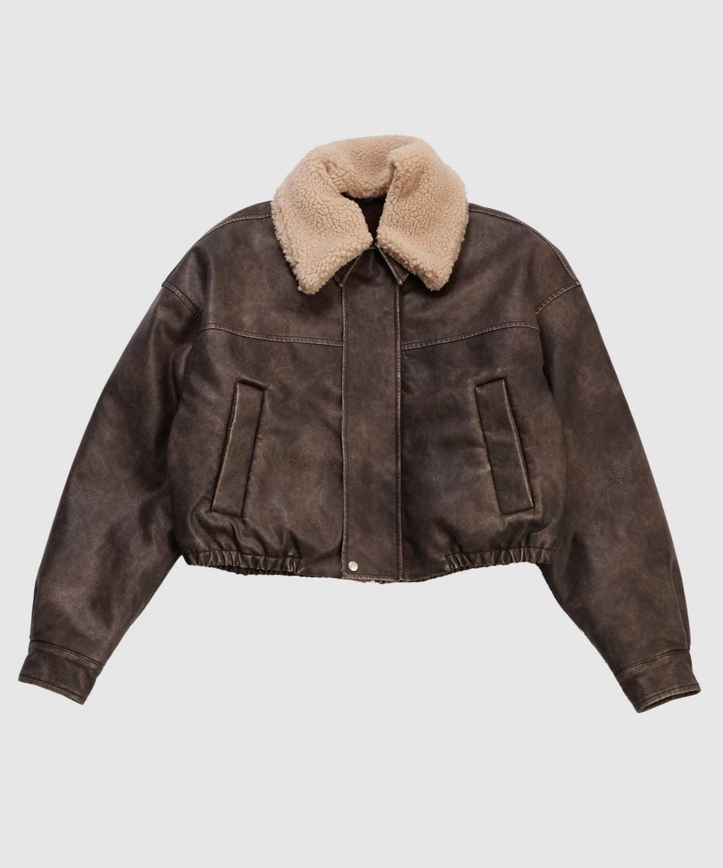 【UNISEX/有尺碼可選】3WAY復古風格皮革羊羔絨夾克