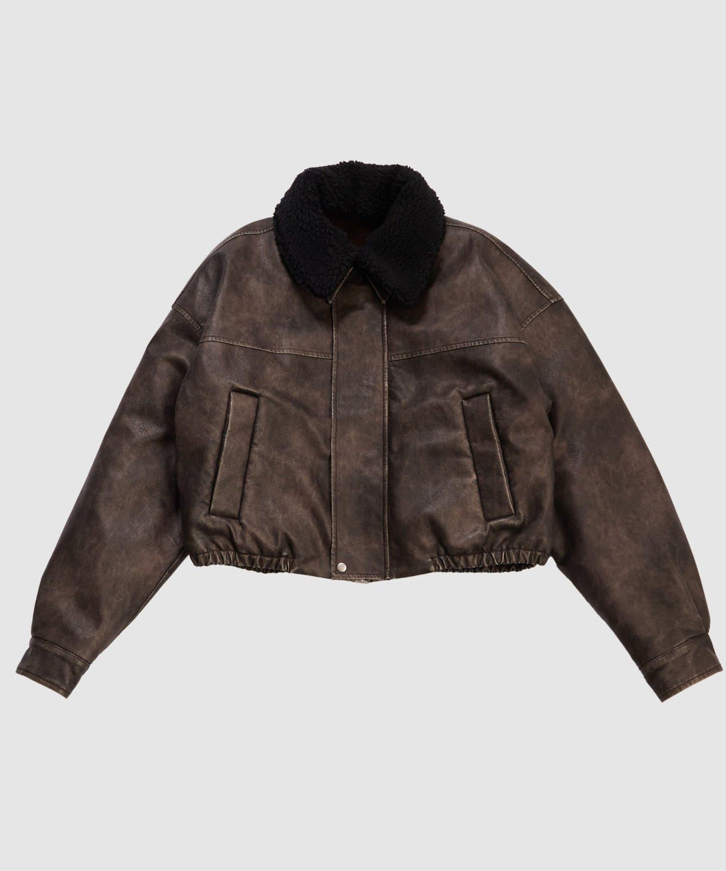 【UNISEX/有尺碼可選】3WAY復古風格皮革羊羔絨夾克