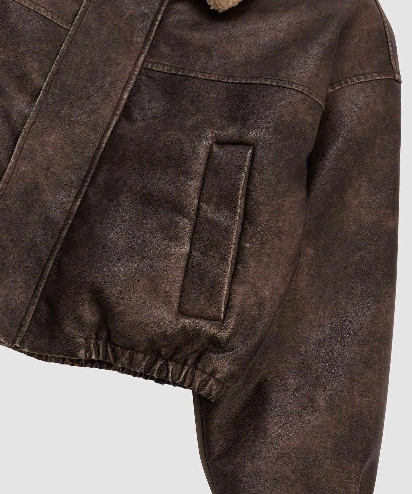 【UNISEX/有尺碼可選】3WAY復古風格皮革羊羔絨夾克
