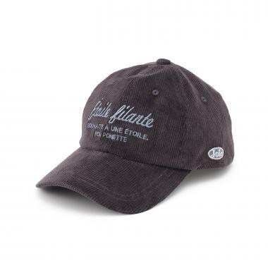 燈芯絨刺繡字母棒球帽