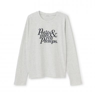 logo刺繡長袖T恤