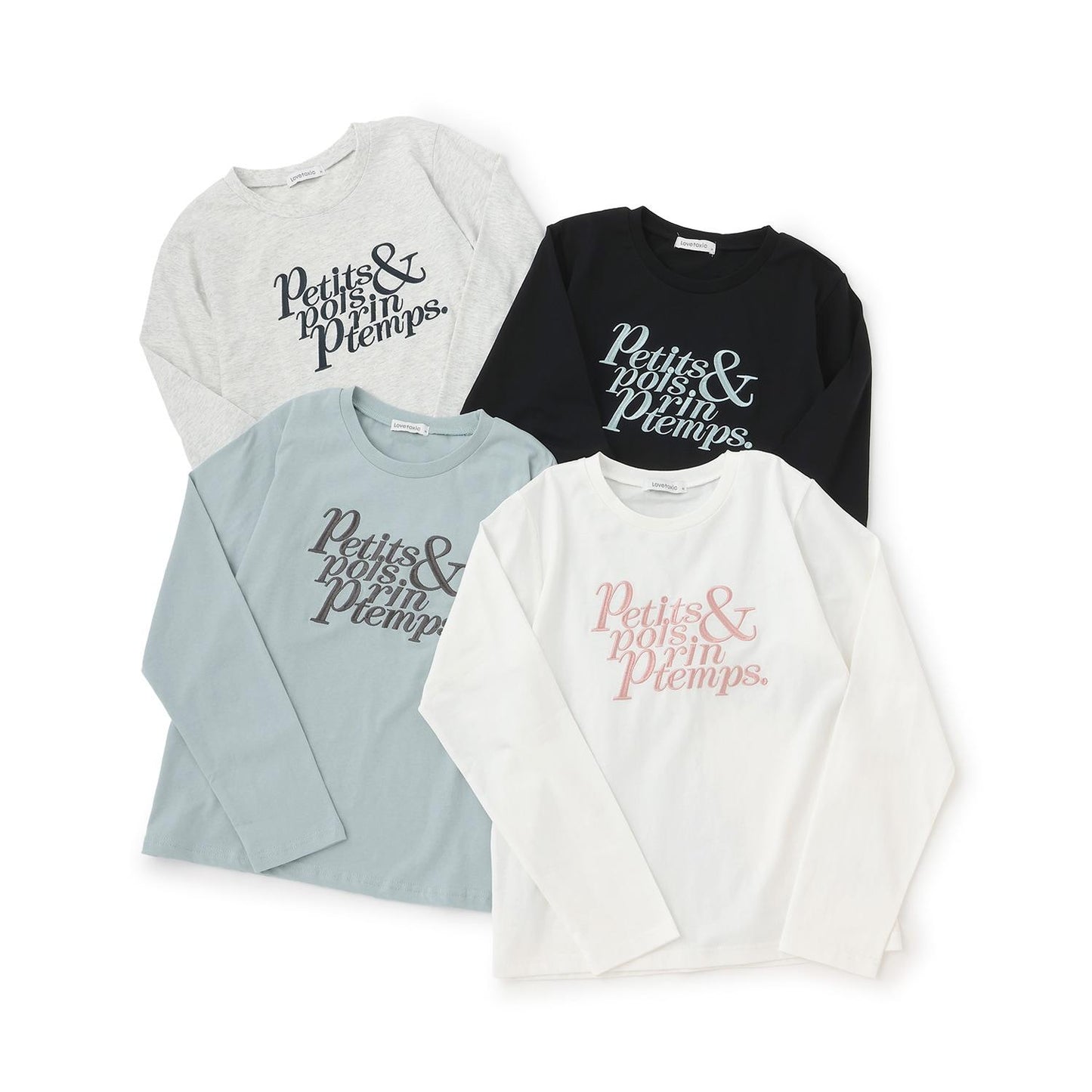 logo刺繡長袖T恤