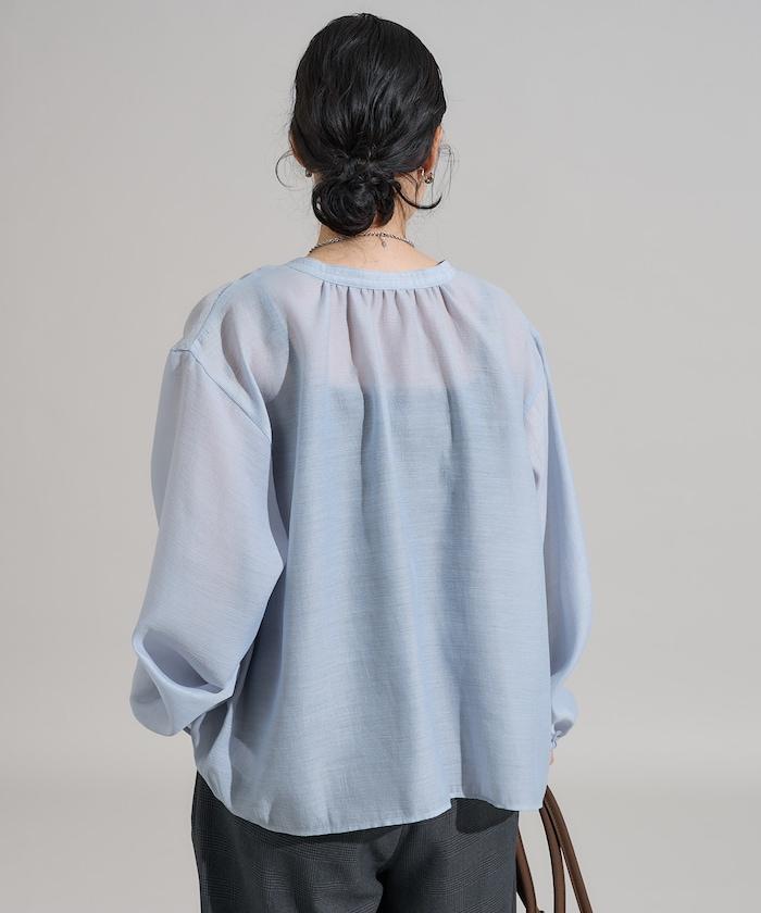 泡芙袖蝴蝶結兩穿襯衫