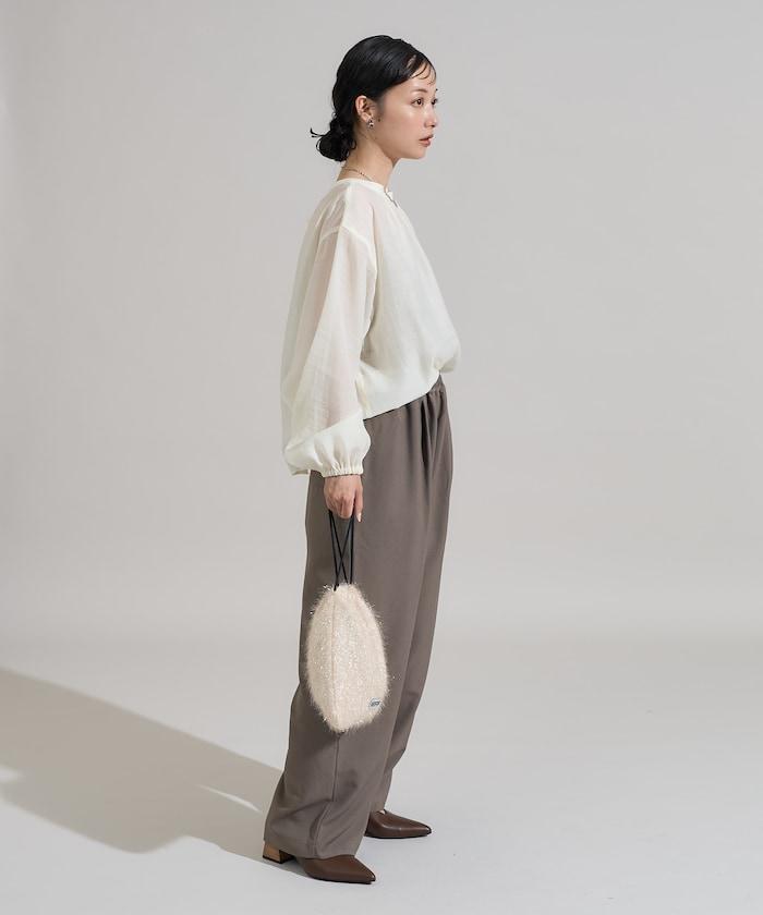 泡芙袖蝴蝶結兩穿襯衫