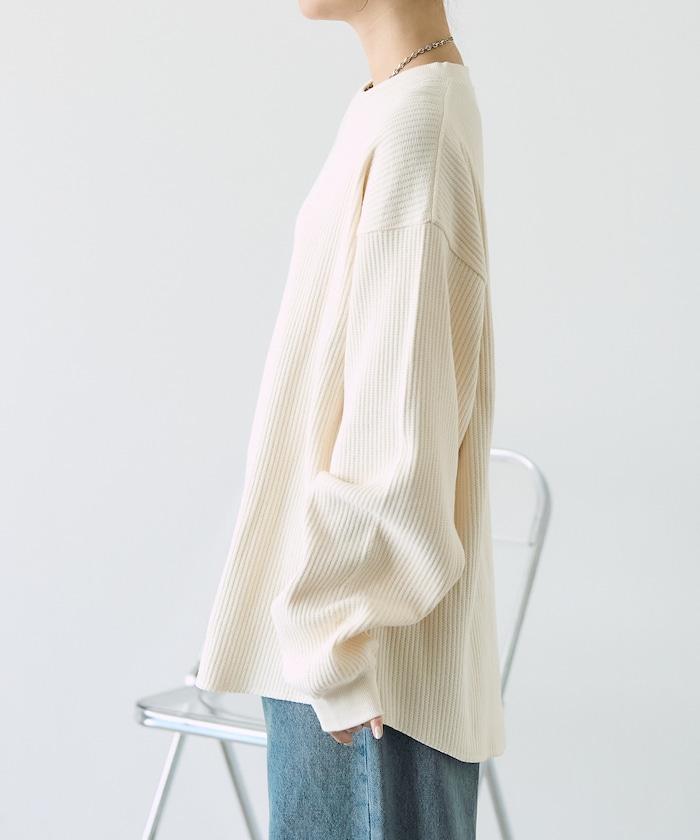 【套裝商品】華夫格長袖T恤與吊帶背心套裝