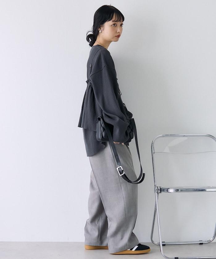 【套裝商品】華夫格長袖T恤與吊帶背心套裝