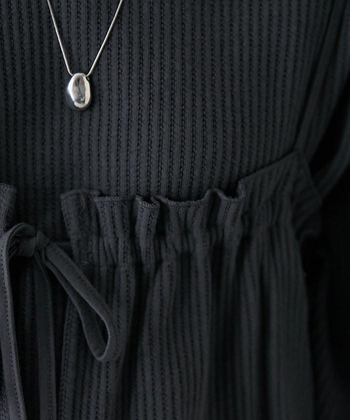 【套裝商品】華夫格長袖T恤與吊帶背心套裝