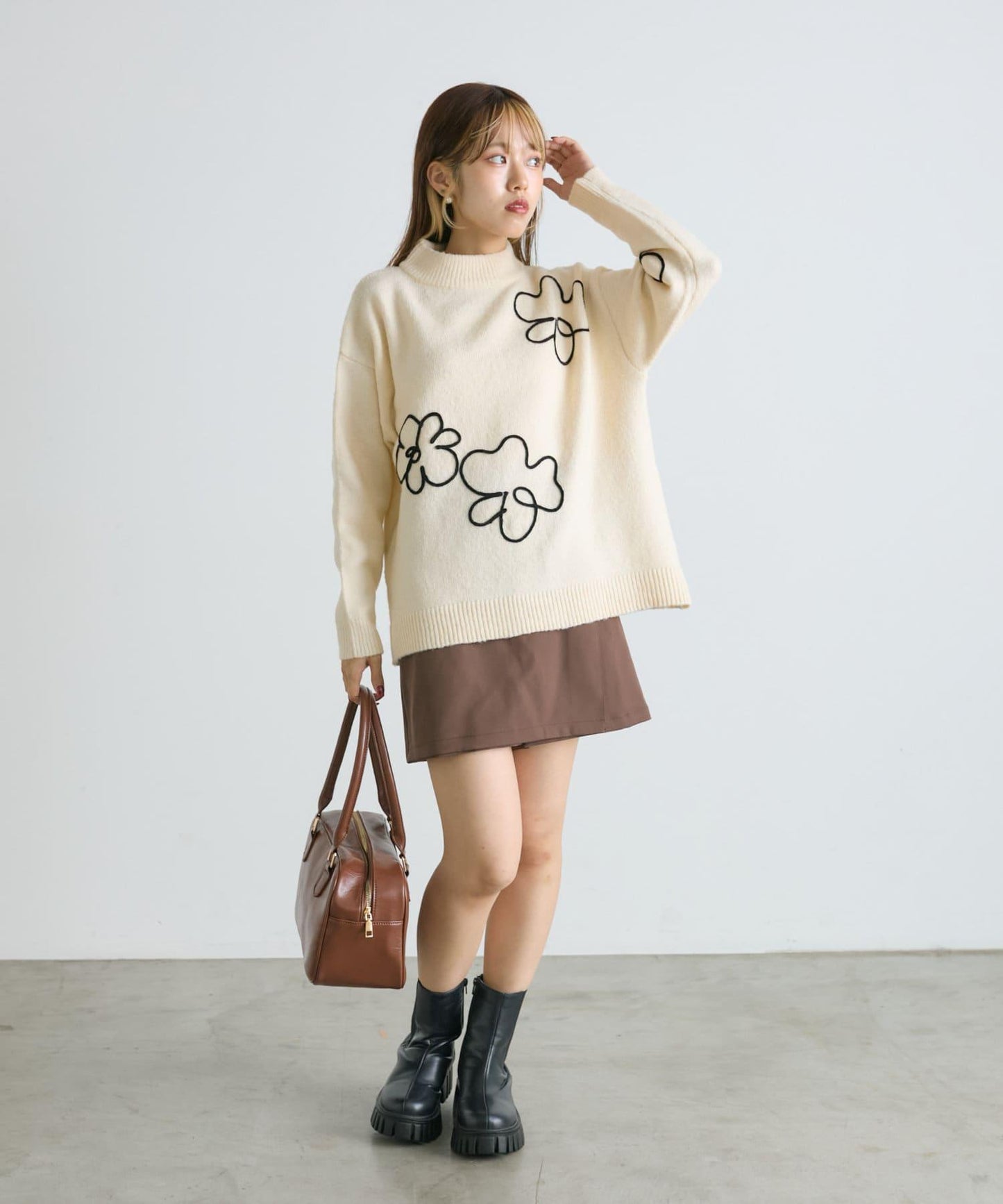 【w closet】開衩迷你裙褲