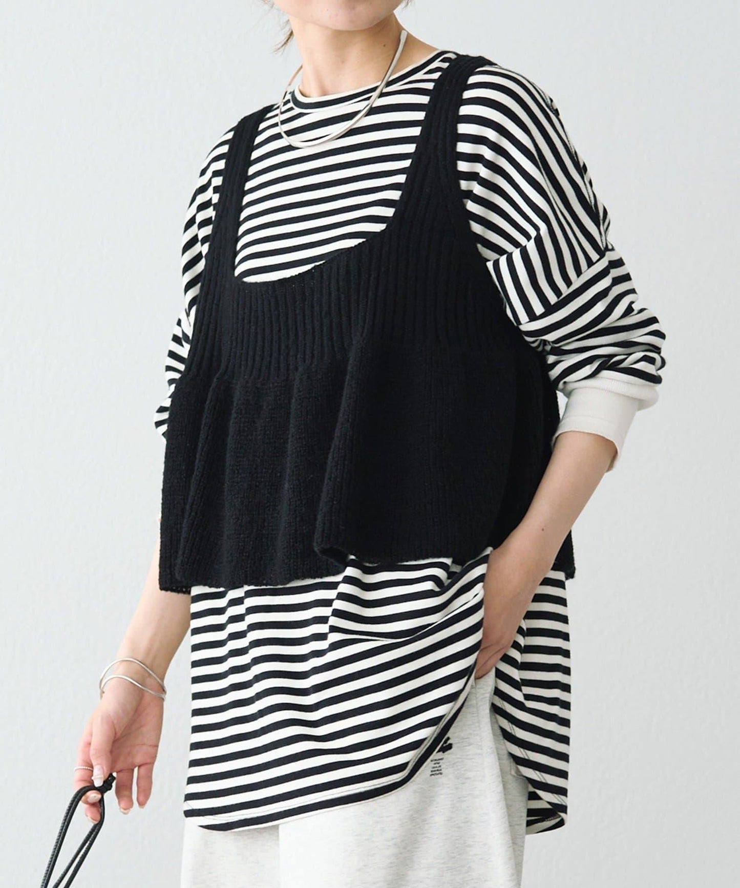 【25AW新色展開/リバイバル】ニットフレアビスチェ