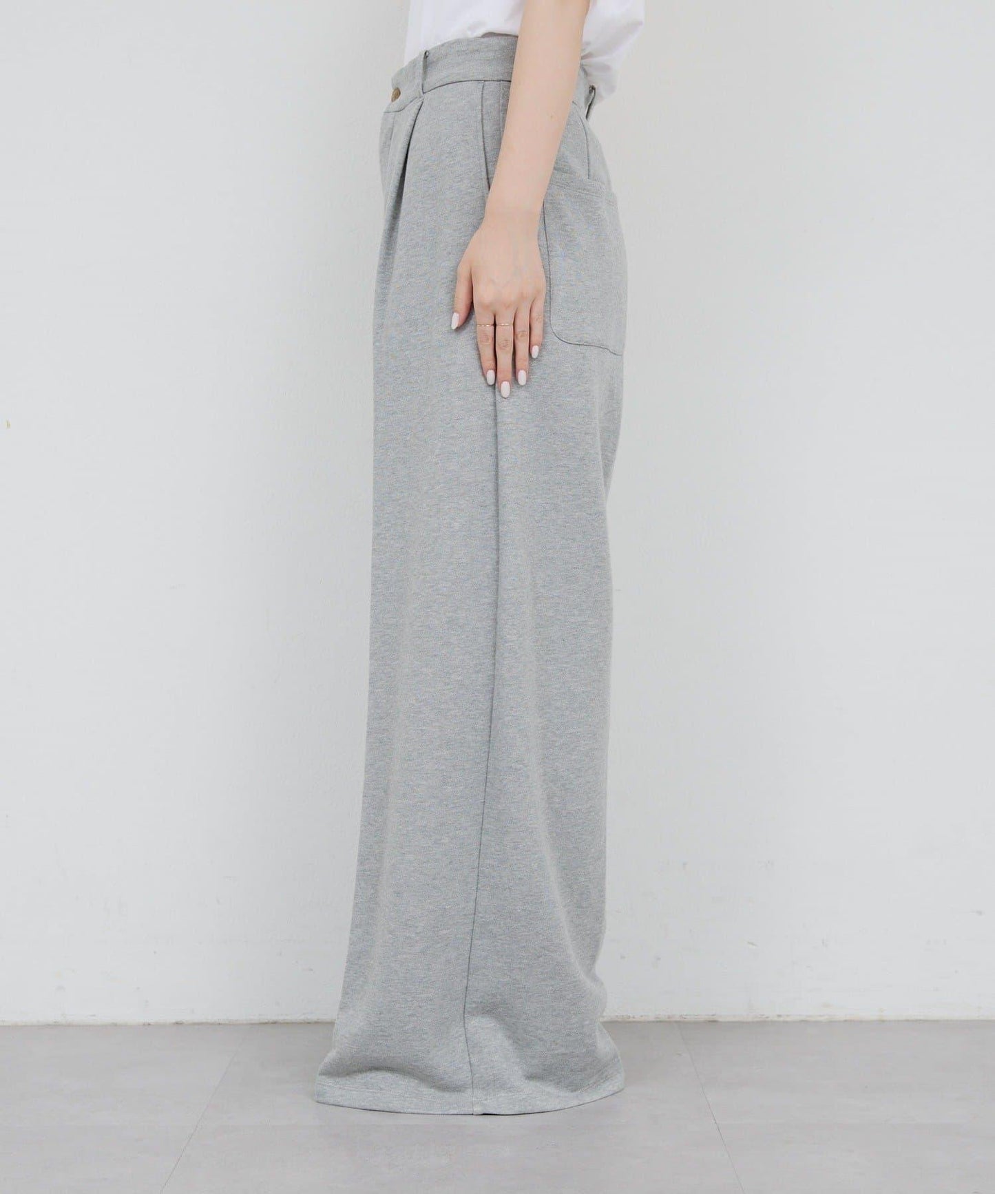 【HERITANOVUM】毛圈布褶皺寬鬆長褲