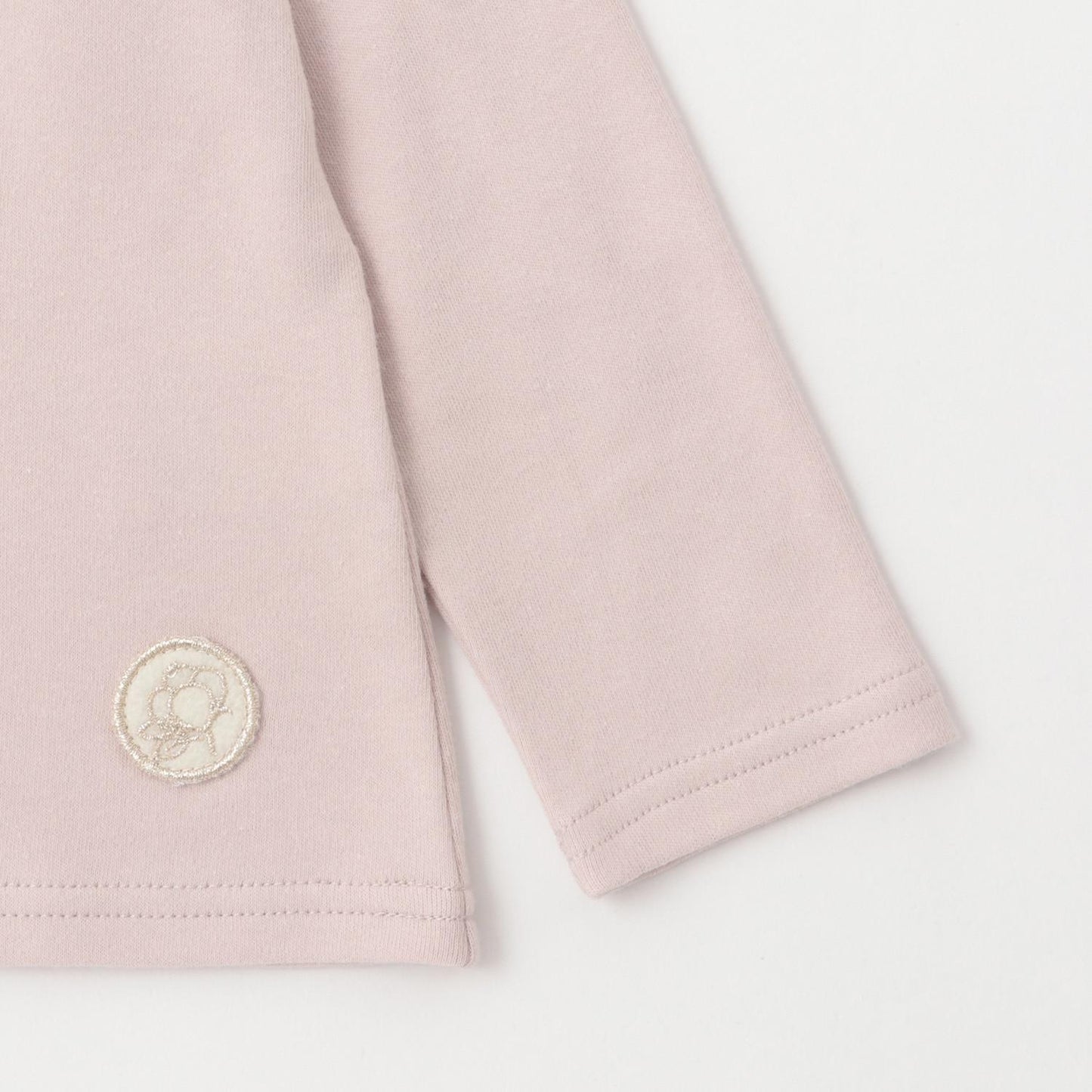 【有機棉】荷葉邊領長袖T恤