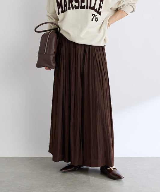 予約【上品なシルエット】割繊ギャザースカート