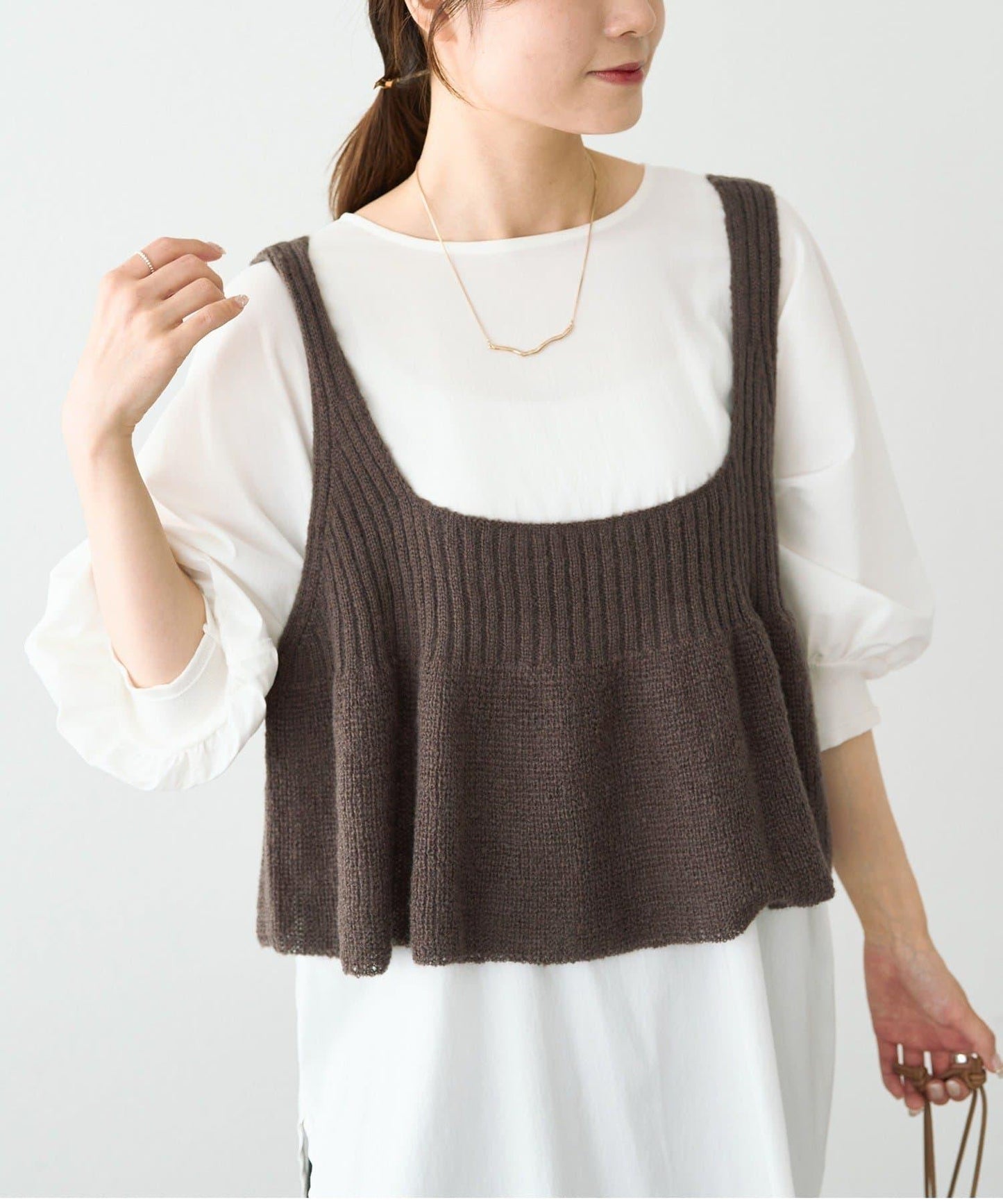 【25AW新色展開/リバイバル】ニットフレアビスチェ